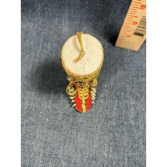 Vintage push pin Sequin Elf Boot Ornament 3.5” Handmade Christmas Holiday - Picture 8 of 8